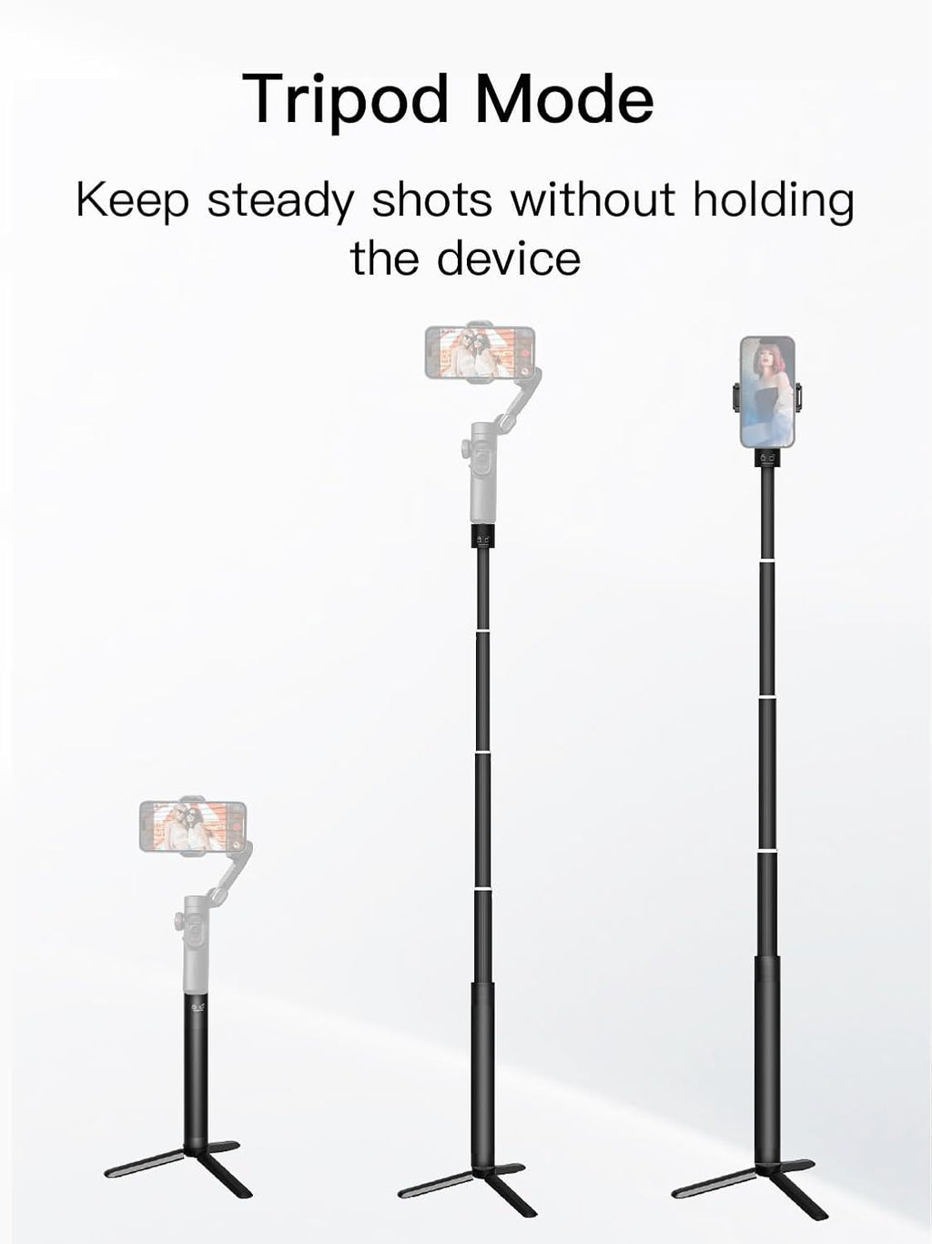 Gimbal Extension Rod, 29" Extension Pole for DSLR Cameras, Adjustable Selfie Stick with 1/4 Screw Interface