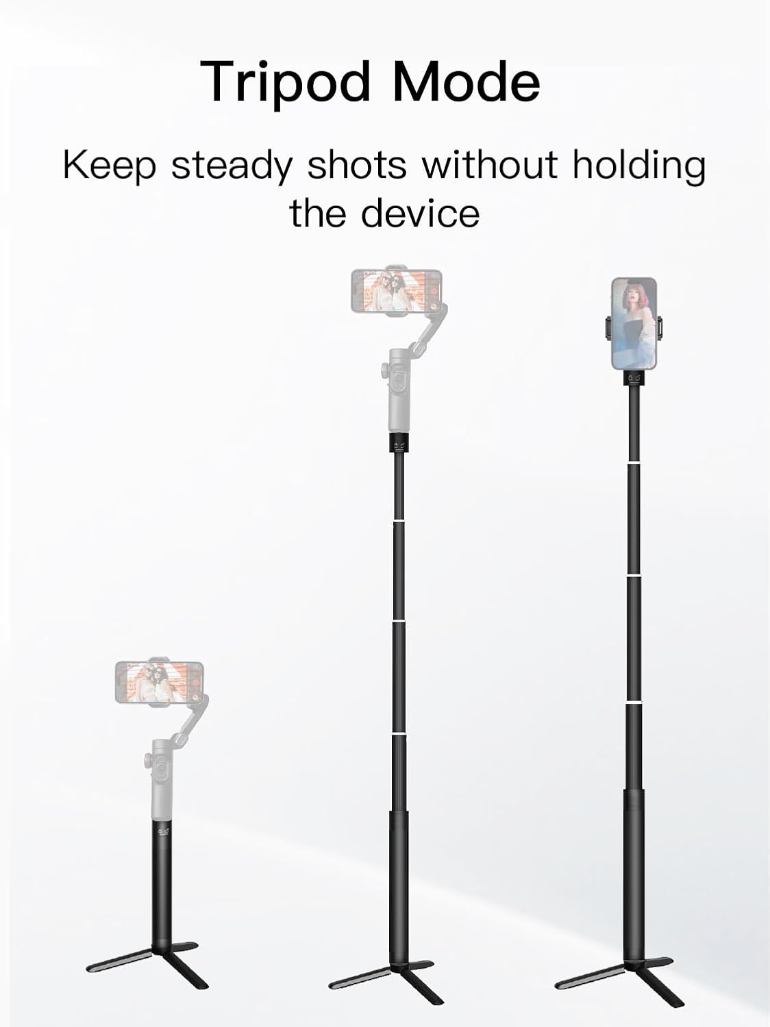 Gimbal Extension Rod, 29" Extension Pole for DSLR Cameras, Adjustable Selfie Stick with 1/4 Screw Interface