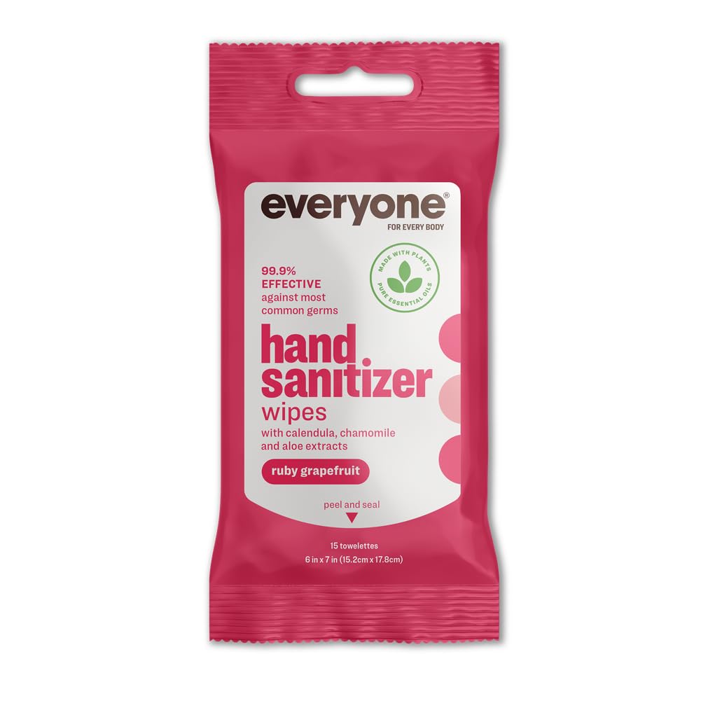 Ruby Grapefruit Hand Sanitizer Wipes, 15 CT