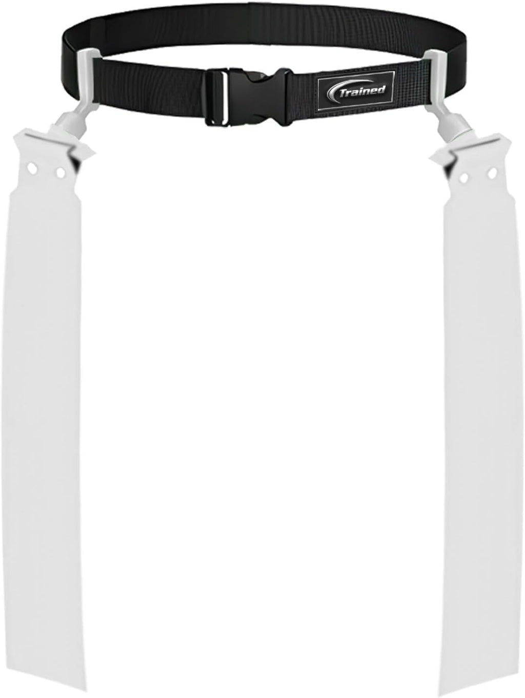 Adjustable Flag Football Belt Set, White, 2 Pop Flags | Audible snap confirms every tag; durable woven fabric resists