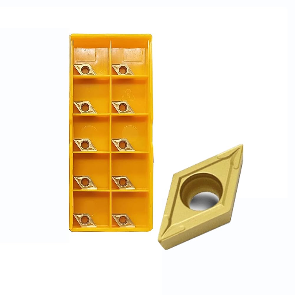 50pcs DCMT21.51 DCMT070204 Carbide Inserts Lathe Turning Inserts Turning Tool Multilayer Coated CNC Lathe Inserts for SDJCR Lathe Turning Tool Holder Replacement Insert