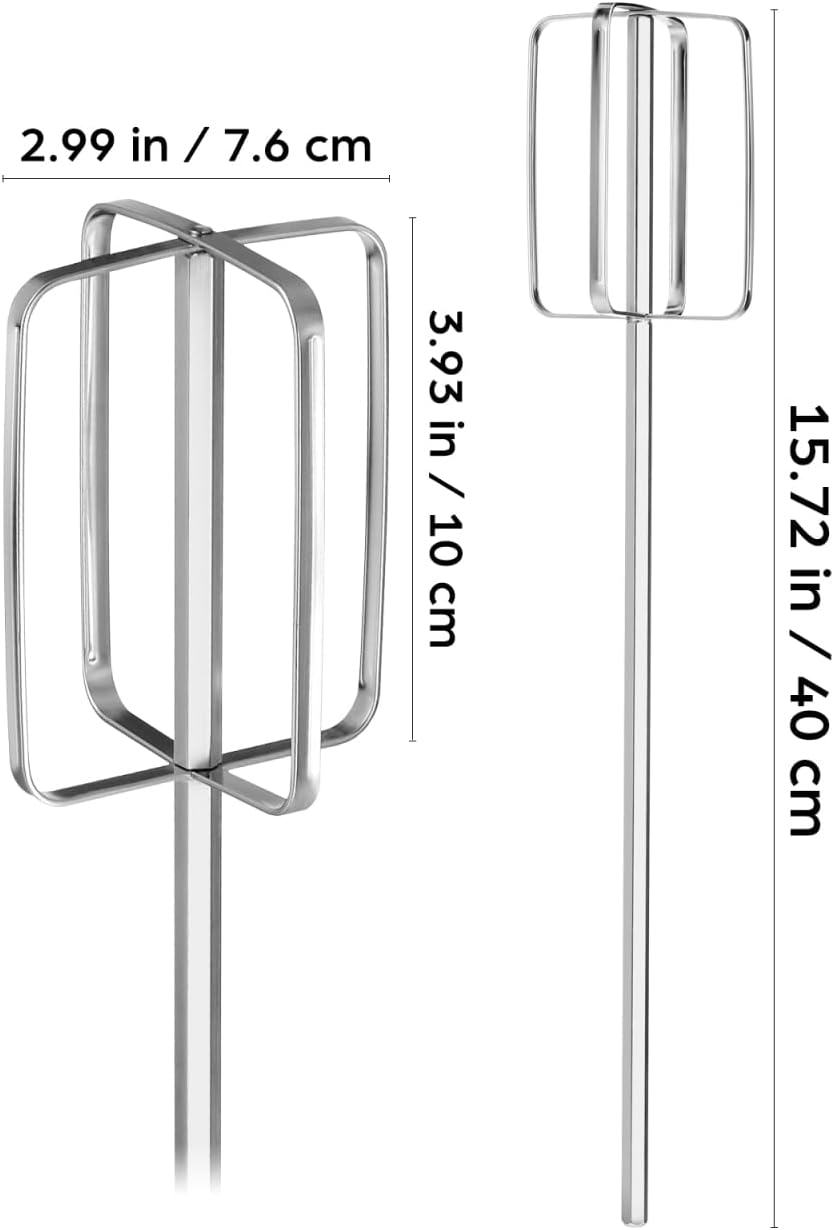 Paint Mixer for Drill, 15.7" Stainless Steel Mixing Paddle | Hex Shaft Attachment, 4-Blade Head, Rust-Proof, Easy to