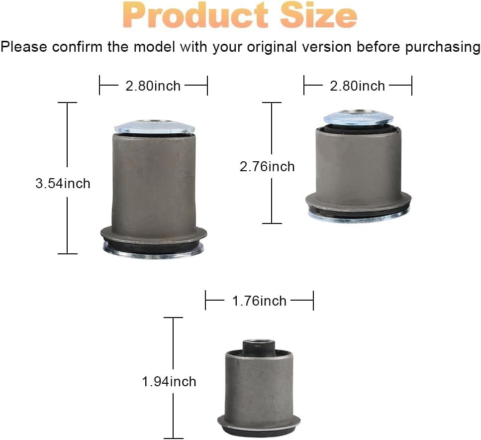 Front Uppe & Lower Control Arm Bushing Compatible with Toyota Tundra 01-07