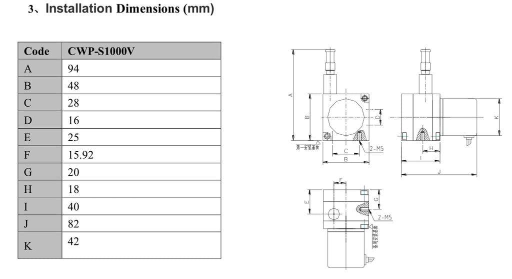 CALT CWP-S1000V 1000mm Draw Wire Encoder 24Vdc Supply 0-10V Output