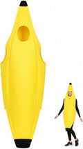 Small Banana Costume Set for Halloween Costume Man Women Dress Up Parties Cosplay Theater and Outdoor Event (54" L x