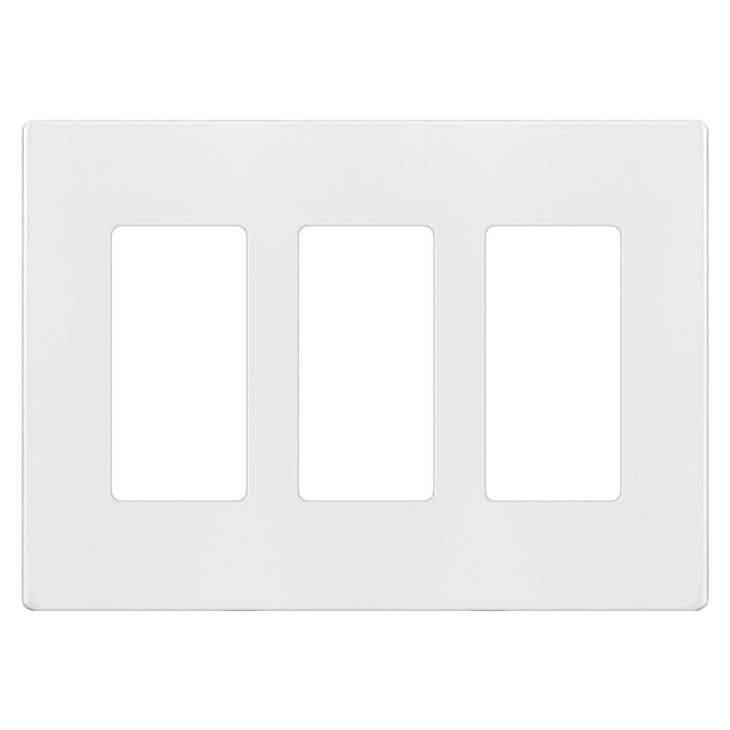 ENERLITES 3-Gang White Screwless Decorator Switch Outlet Wall Plate Cover