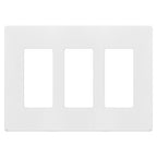 ENERLITES 3-Gang White Screwless Decorator Switch Outlet Wall Plate Cover