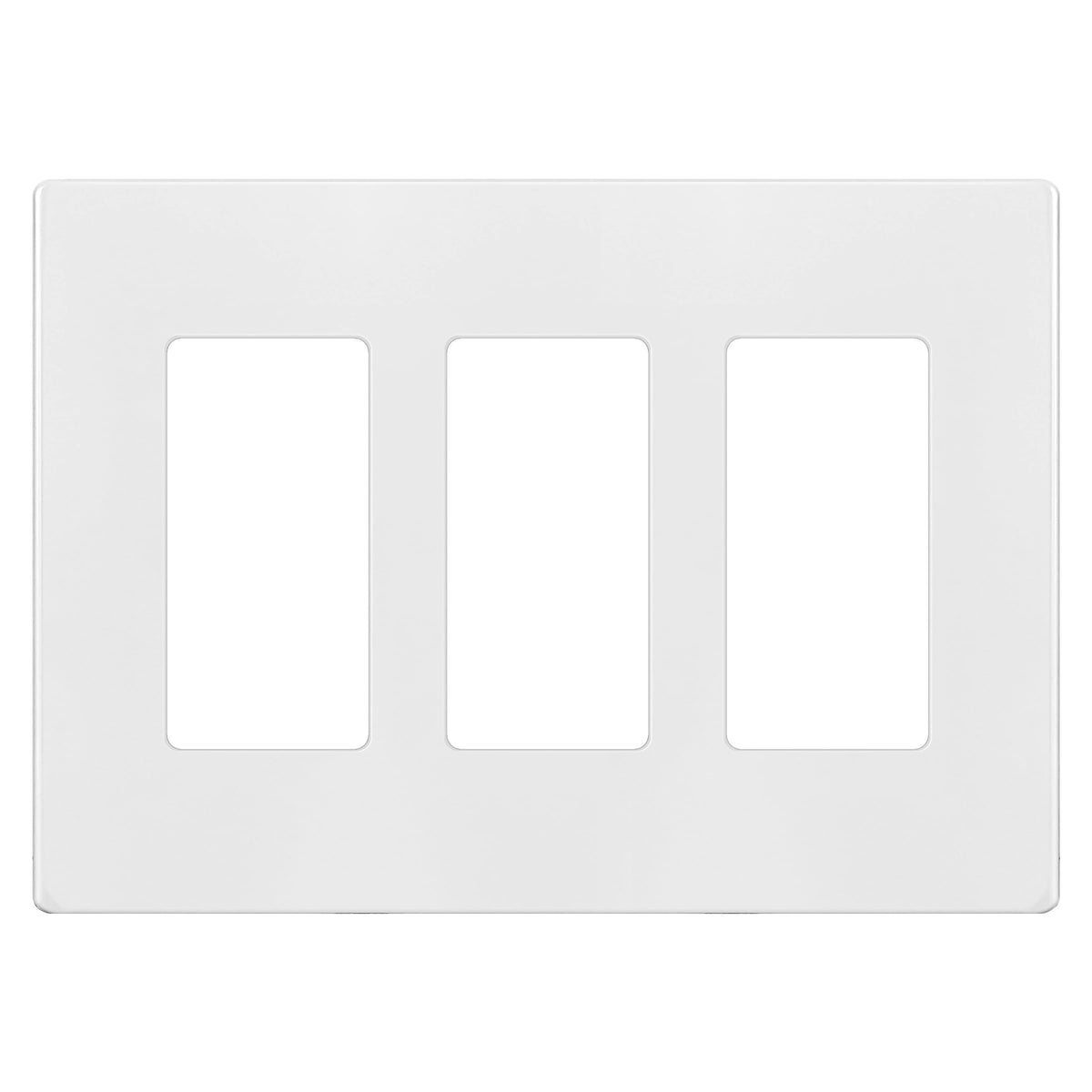 ENERLITES 3-Gang White Screwless Decorator Switch Outlet Wall Plate Cover