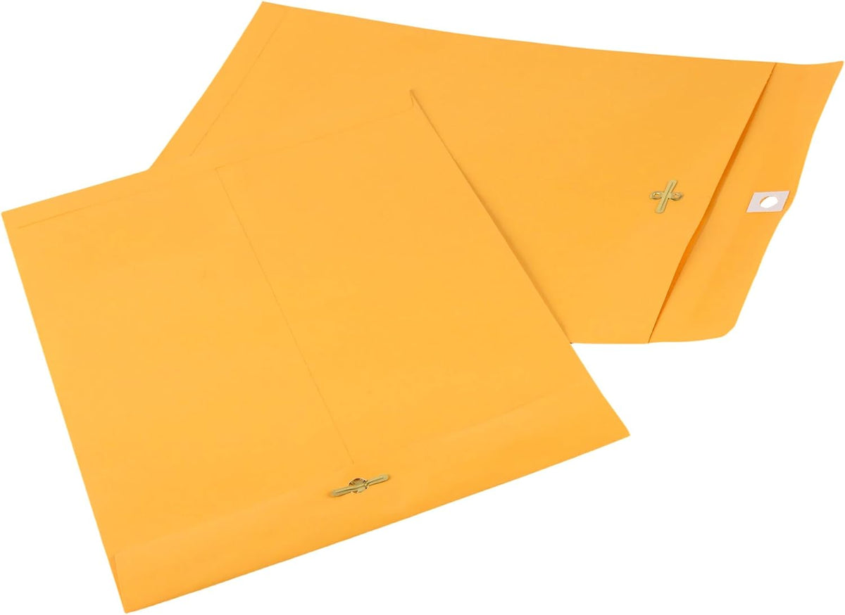 125 Pcs 9 x 12 Inch Clasp Envelopes, 28lb