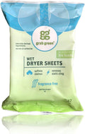 Wet Dryer Sheets, Fragrance Free, 64 Loads