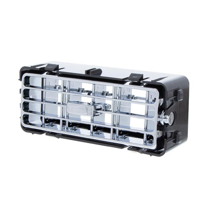 Center Dash A/C Vent Compatible with Kenworth, Chrome Plastic