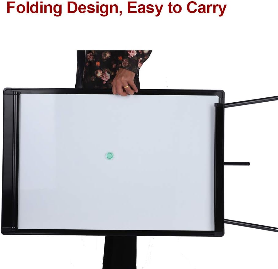 Magnetic Whiteboard Easel Dry Erase Board with Tripod Stand, 36"x24", Black | Portable Height Adjustable 3' x 2' Dry
