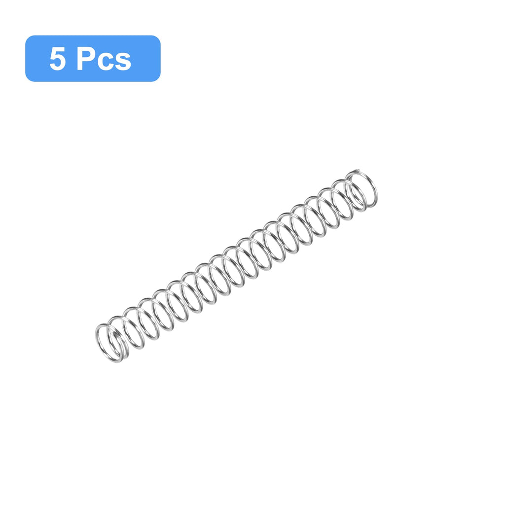 5Pcs Compression Spring 304 Stainless Steel 5mmOD,0.5mmWD,40mmFL
