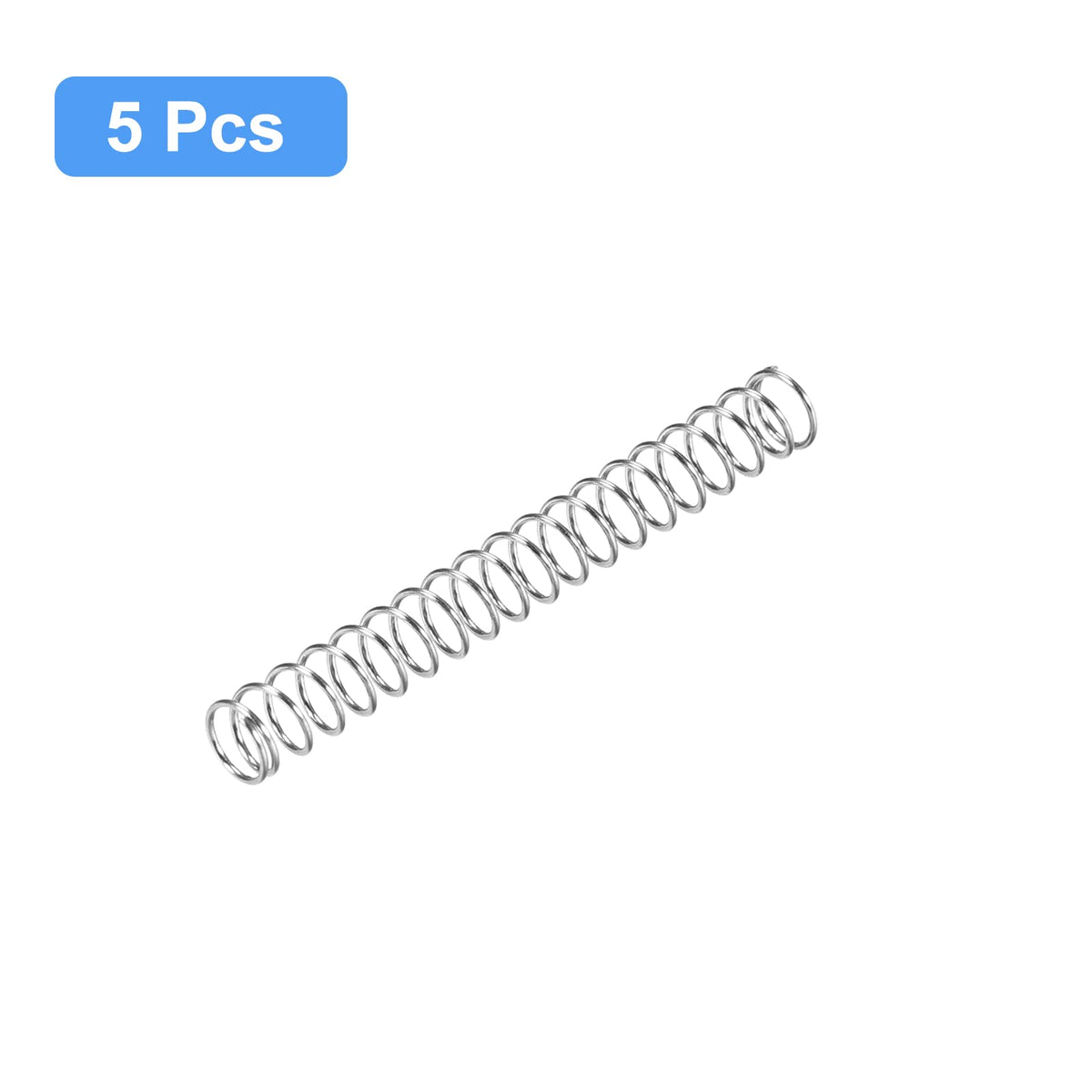 5Pcs Compression Spring 304 Stainless Steel 5mmOD,0.5mmWD,40mmFL