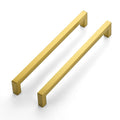 Brushed Brass Square Cabinet Handles & Pulls,8-4/5 Inch,5 Pack