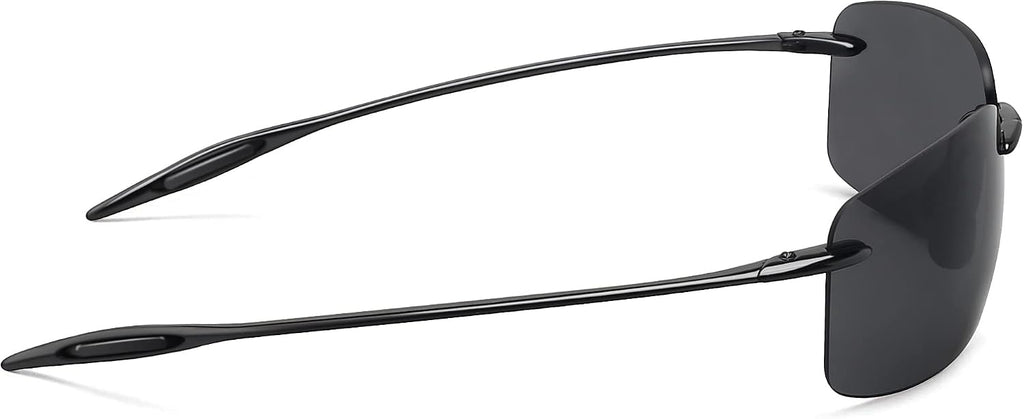 JULI Sports Sunglasses for Men Women Tr90 Rimless Frame for Running Fishing Golf Surf Driving MJ8009