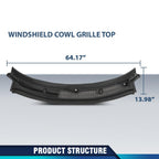 PIT66 Windshield Cowl Grille Top Compatible with Ford Explorer 2011-2019