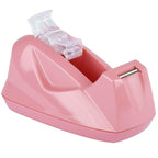Desktop Tape Dispenser Jumbo Size, Non-Skid Base, Plastic, Pink