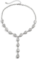 Baroque Gold Teardrop Pendant Necklace for Women Irregular Geometric Waterdrop Choker Necklace Adjustable Y Lariat