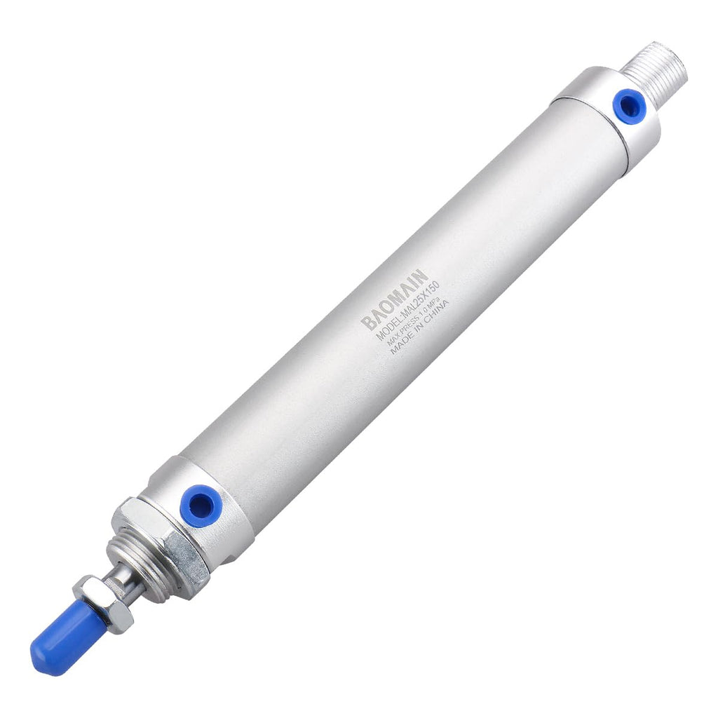 BAOMAIN Mini Pneumatic Air Cylinder 1" Bore 6" Stroke MAL 25x150