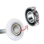DURA-LIFT Ultra-Life 2" Reinforced 6200Z Bearing Nylon Garage Door Roller and 4" Stem (10 Pack)