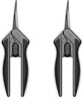 6.6” Stainless Steel Curved Pruning Shear 2-Pack. | Curved Precision Blades with Nonstick Teflon Coating, Lightweight