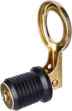 Young Marine Snap-Handle Drain Plug, for 1-Inch-Diameter Drains, Locks in Place, Brass Handle, Rubber Plug (2)