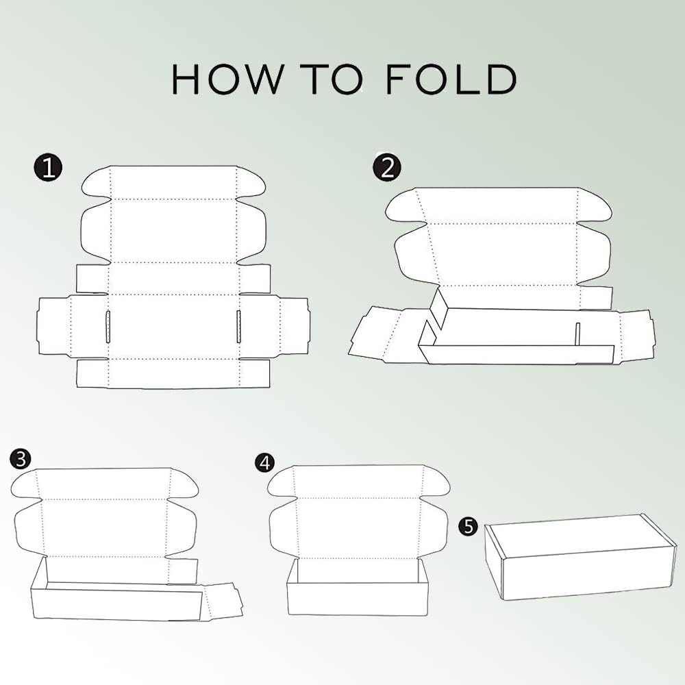 6x4x2'' Small Shipping Boxes 25 Pack, White Corrugated Cardboard Literature Mailers, Mailing Packaging Supplies for