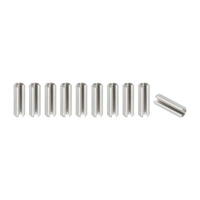 Slotted Spring Pin 5/16" x 1" (8.4mm x 25mm) Silver 10 Pcs