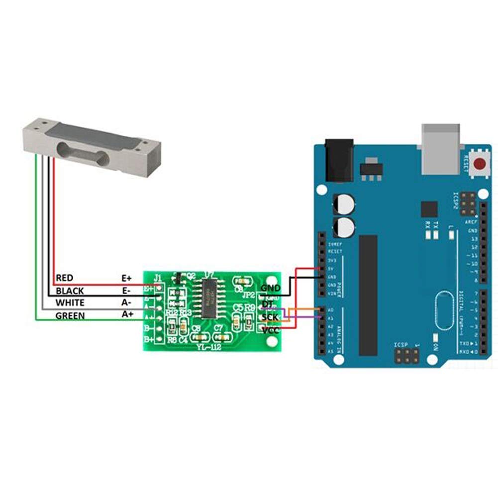 2pcs Hx711 Weight Weighing Load Cell Conversion Module Sensors Ad Module for Arduino Microcontroller