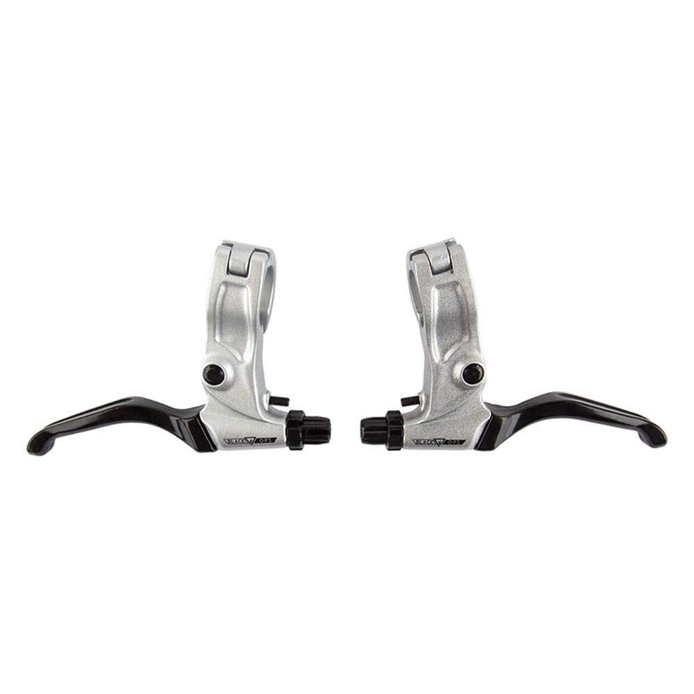 BMX Bent Brake Levers, Pair, Silver/Black