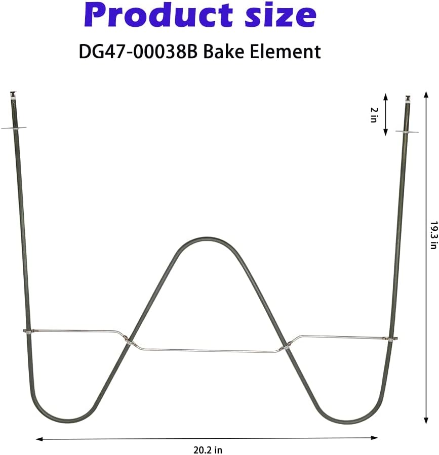 DG47-00038B Oven Bake Element, Compatible With Samsung Range/Stove/Oven