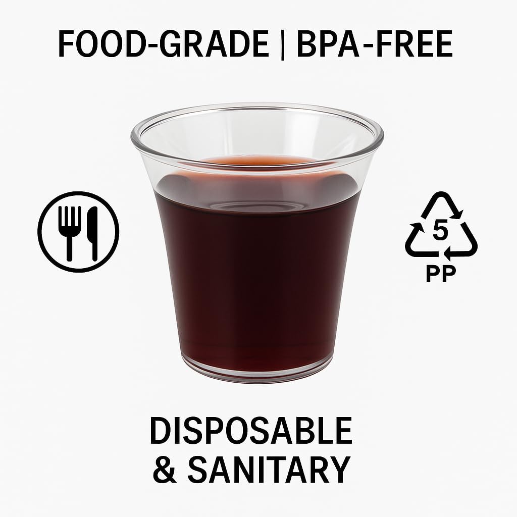 Clear Disposable Communion Cups 100 Count Fits Standard Communion Trys