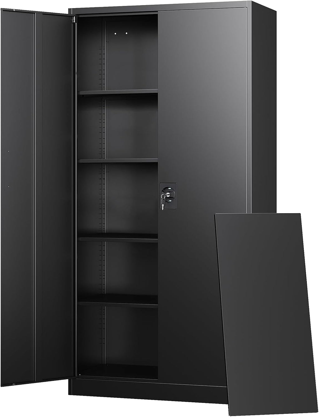Metal Garage Storage Cabinets with Lock Door and Adjustable Shelves, Steel Tool Cabinets for Home,Office,Warehouse