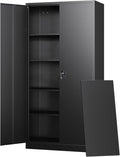 Metal Garage Storage Cabinets with Lock Door and Adjustable Shelves, Steel Tool Cabinets for Home,Office,Warehouse