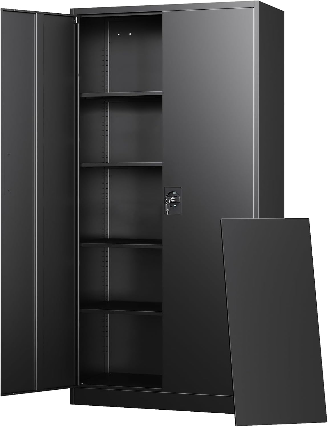 Metal Garage Storage Cabinets with Lock Door and Adjustable Shelves, Steel Tool Cabinets for Home,Office,Warehouse