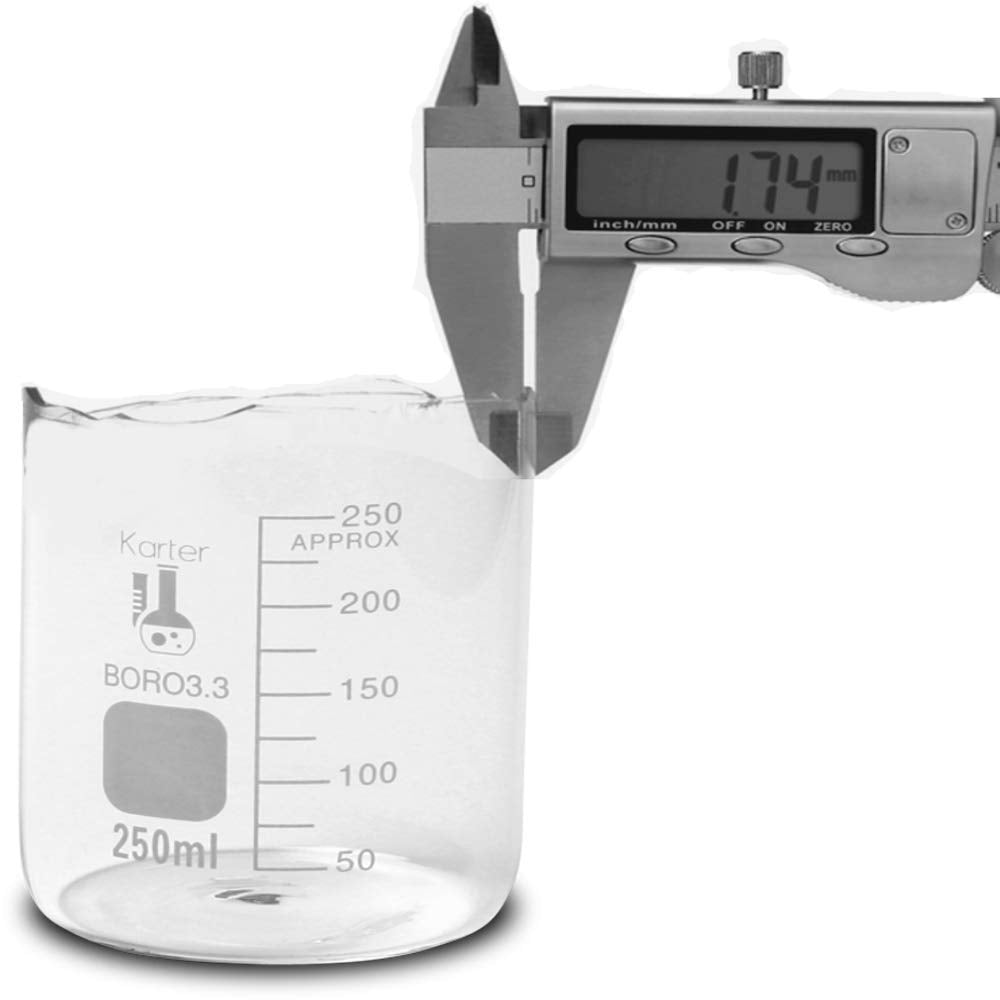Glass Beaker Set, 4 Sizes, Karter Scientific 214T2