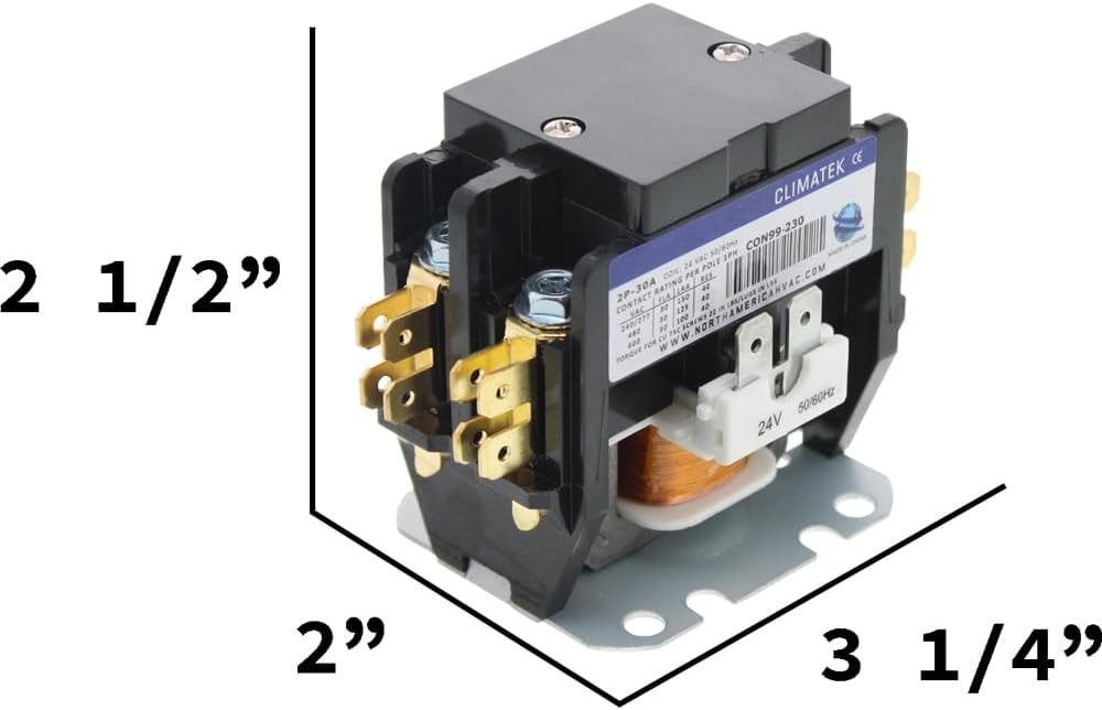 Single Pole / 1 Pole 30 Amp Condenser Contactor B1360321 by Replacement for Goodman