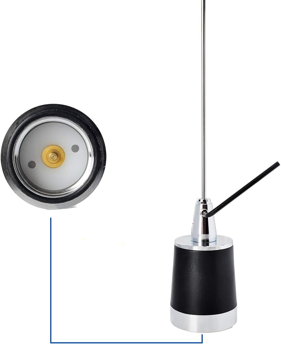 Dual Band NMO Antenna, 21Inches 144/430Mhz VHF UHF Whip Antenna with NMO Magnetic Mount Magnet Base 5meter(16.4ft)