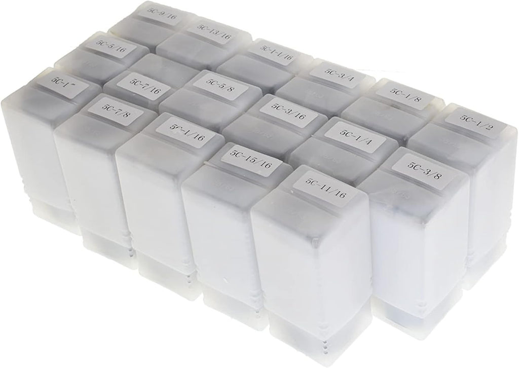 waltyotur 5C Collet Set 1/16-1-1/16" 5C CNC Milling Machine Tools 17 Pcs