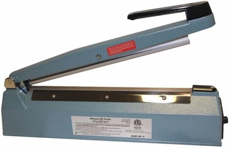 Midwest Pacific Heat Sealer,Hand Operated,120VAC MP-12-1 Each
