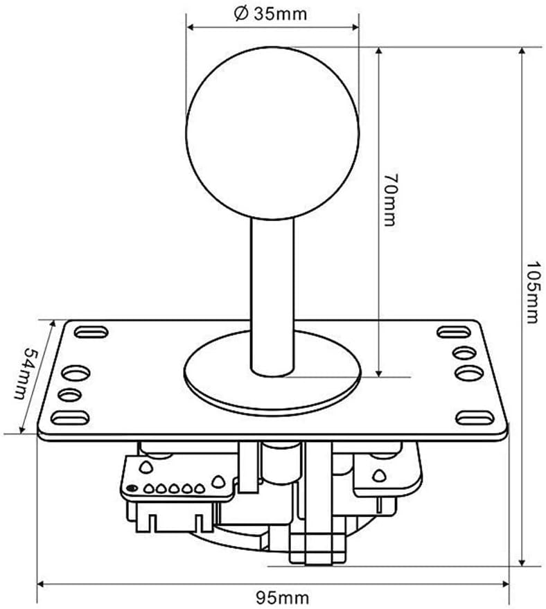 1x Arcade Joystick Classic Competition 5Pin 4-8 Ways Joystick For Arcade Machine Games Mame Jamma DIY Parts