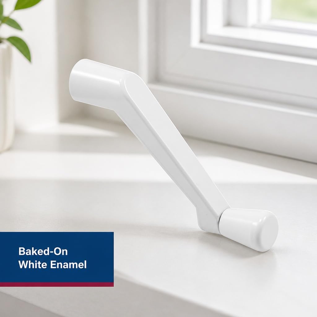 TH 22007 Window Operator Crank Handle, White Enamel Finish