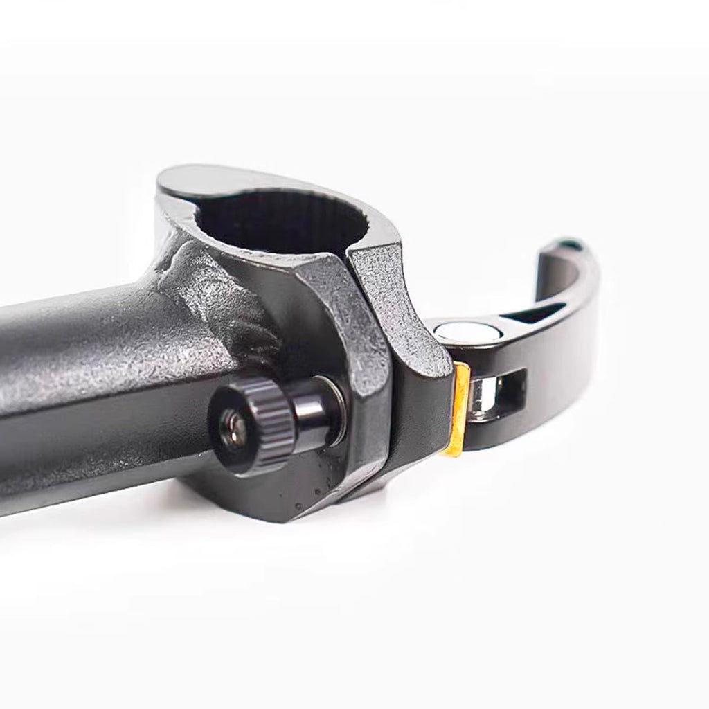 Left Folding Bike Stem 25.4mm with Teeth Adjustable Height Black