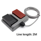 Bloepum Foot Switch MDFS-65 Double Foot Pedal Self-Reset 3A 220VAC Wire