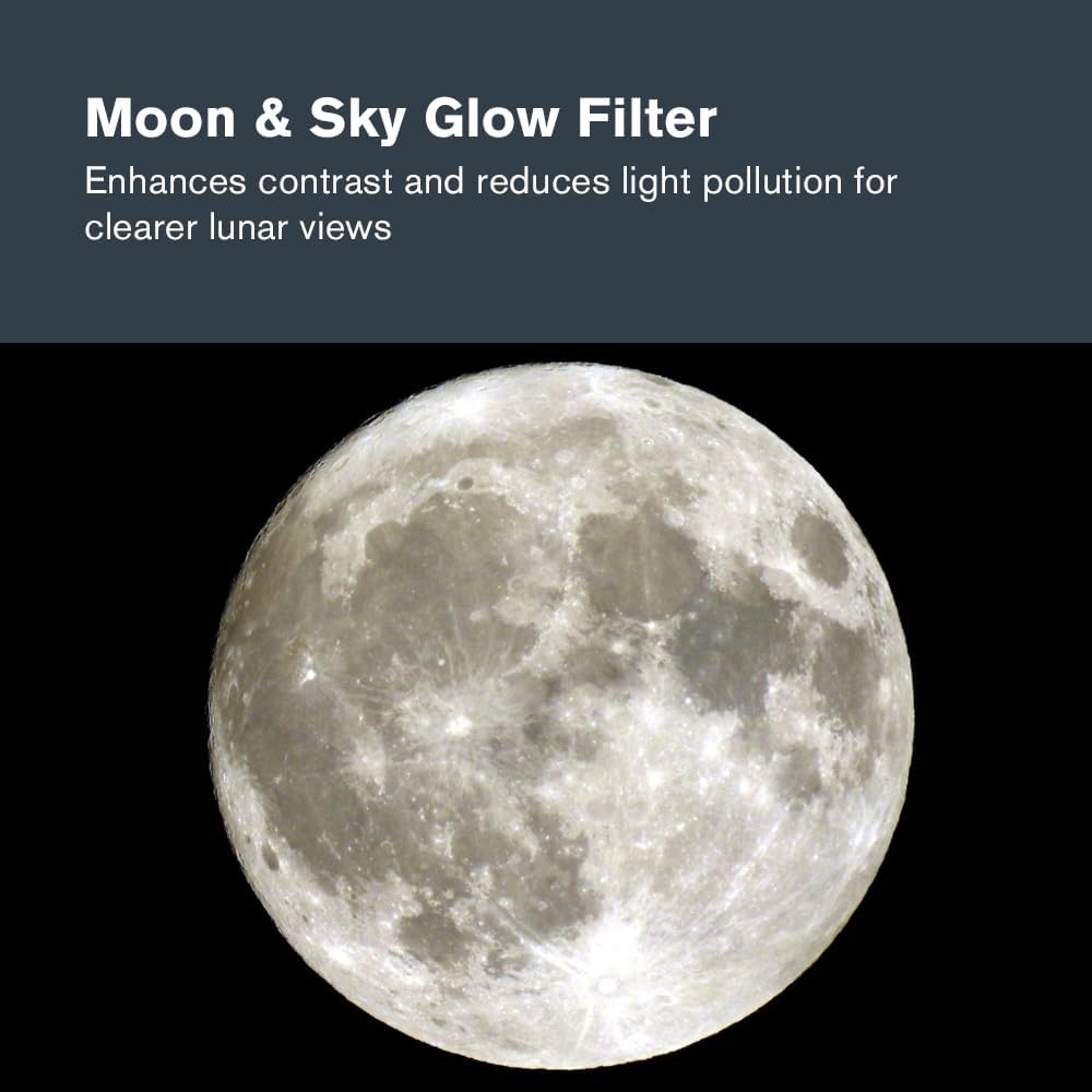 Moon Filter Set – Neutral Density & Sky Glow Filters – Moon Map | Complete Moon Filter Kit with Moon Map, Reduce