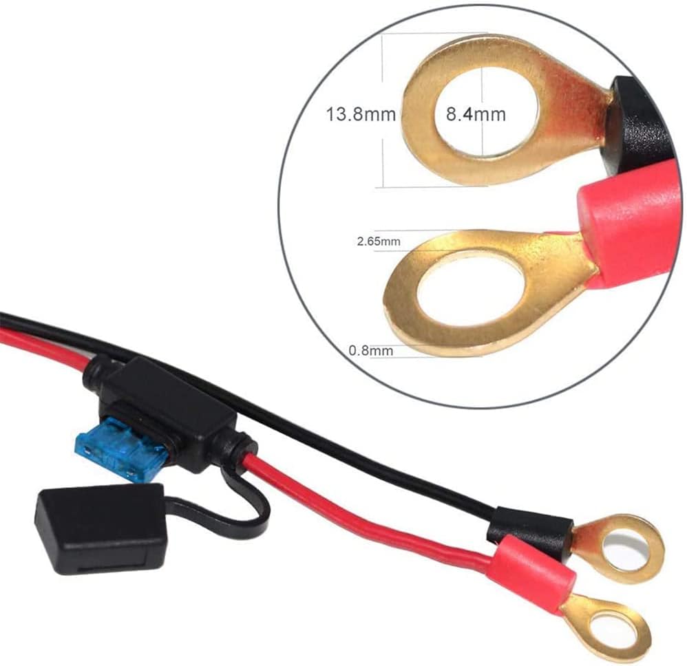 13FT 12V Female Cigarette Lighter Socket Battery Eyelet Ring Terminal 12volt Extension Cord Outlet Adapter Plug Power
