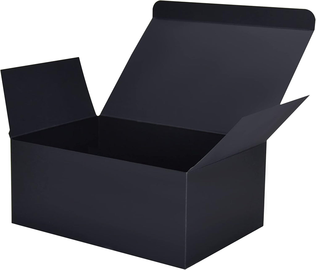 Black Gift Boxes with Lids, 24 Pack, 9.5x6.5x4 IN