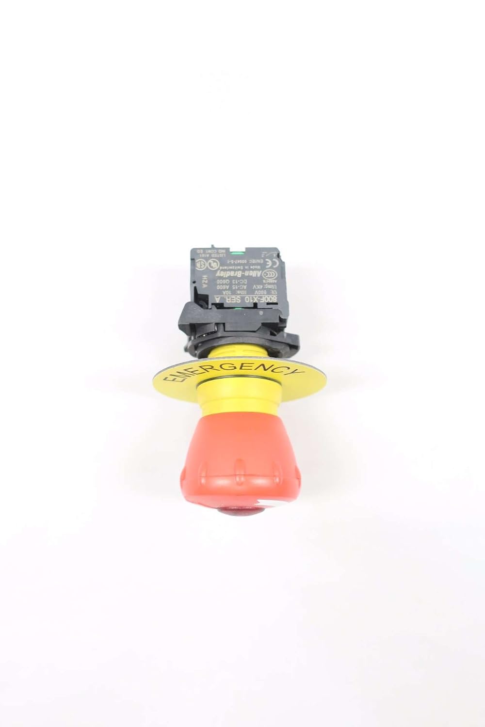ALLEN BRADLEY 800F-X10 800F-X01 EMERGENCY STOP TWIST PUSHBUTTON SER A D564521