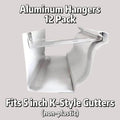 5 Inch Gutter Hangers Hidden for K-Style, Heavy Duty Brackets Clips, 12 Pcs